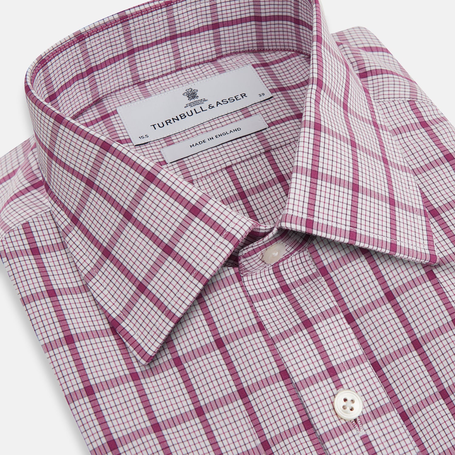View 2 of product Purple Graph Overlay Check Mayfair Shirt
