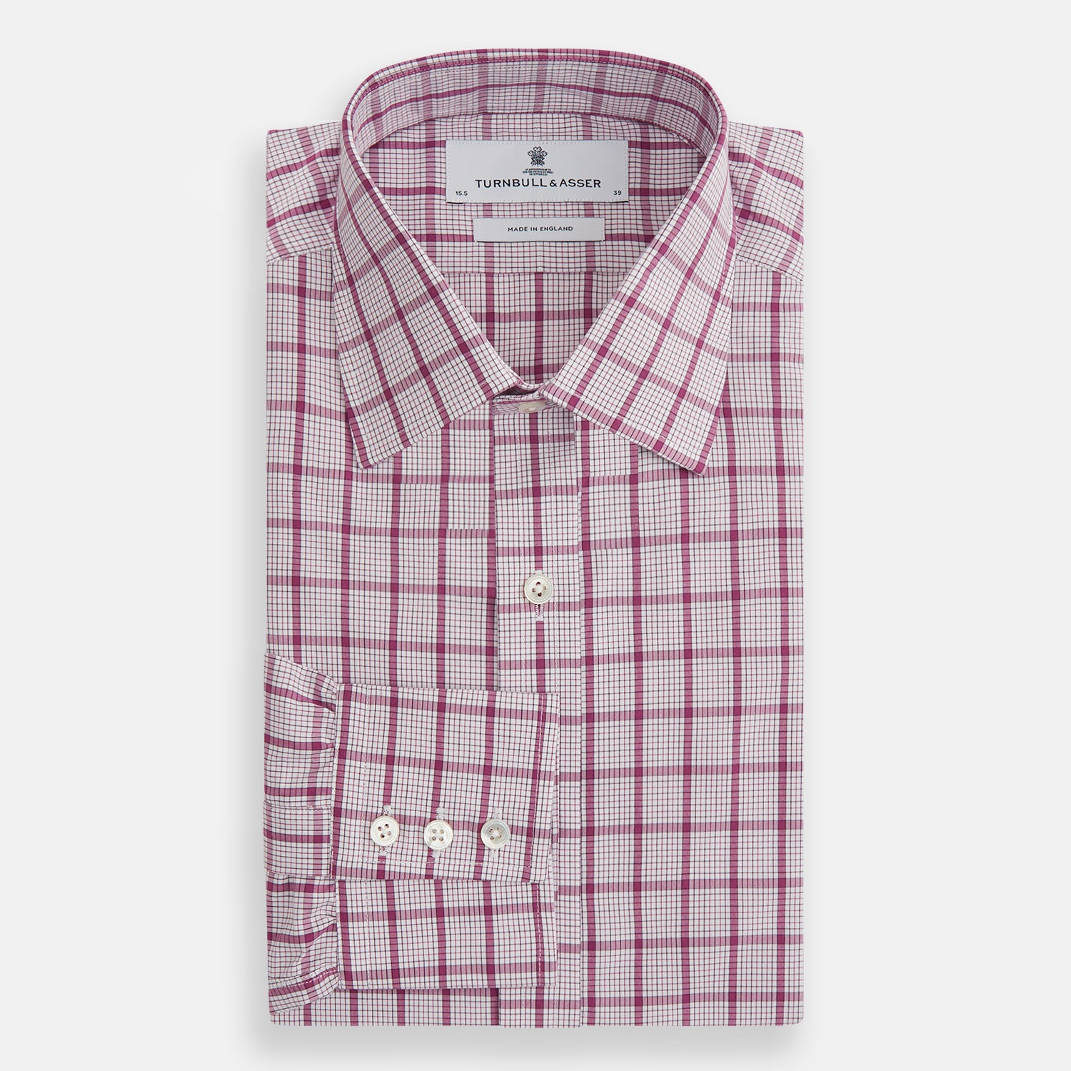 View 4 of product Purple Graph Overlay Check Mayfair Shirt