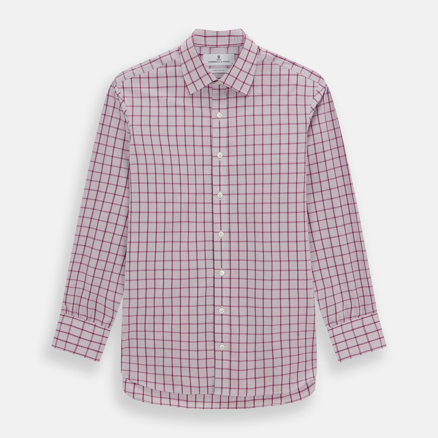 View 1 of product Purple Graph Overlay Check Mayfair Shirt