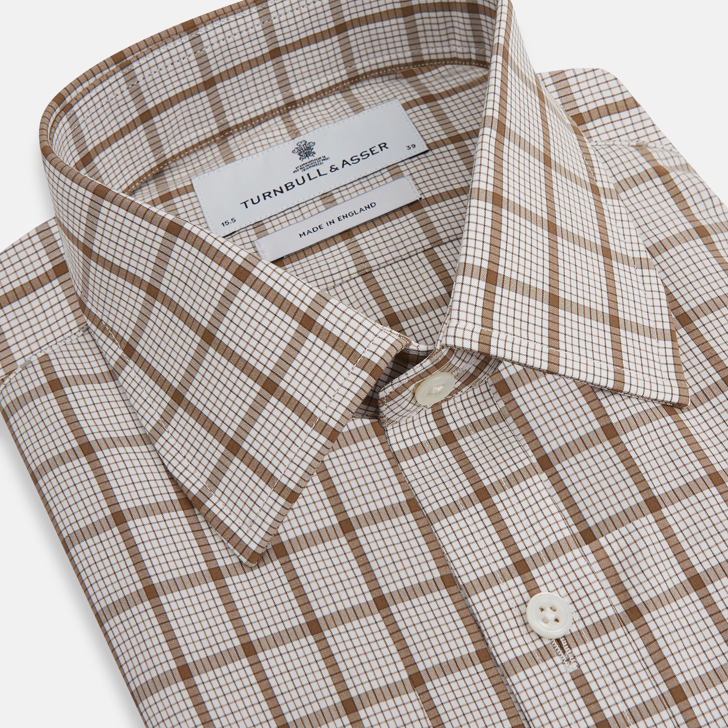 View 2 of product Brown Graph Overlay Check Mayfair Shirt