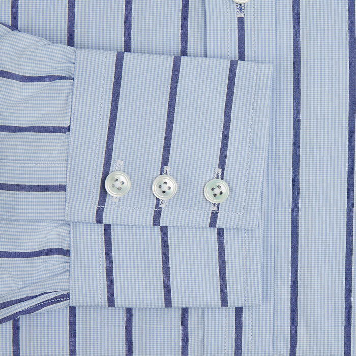 Blue Track Stripe Mayfair Shirt Image 2