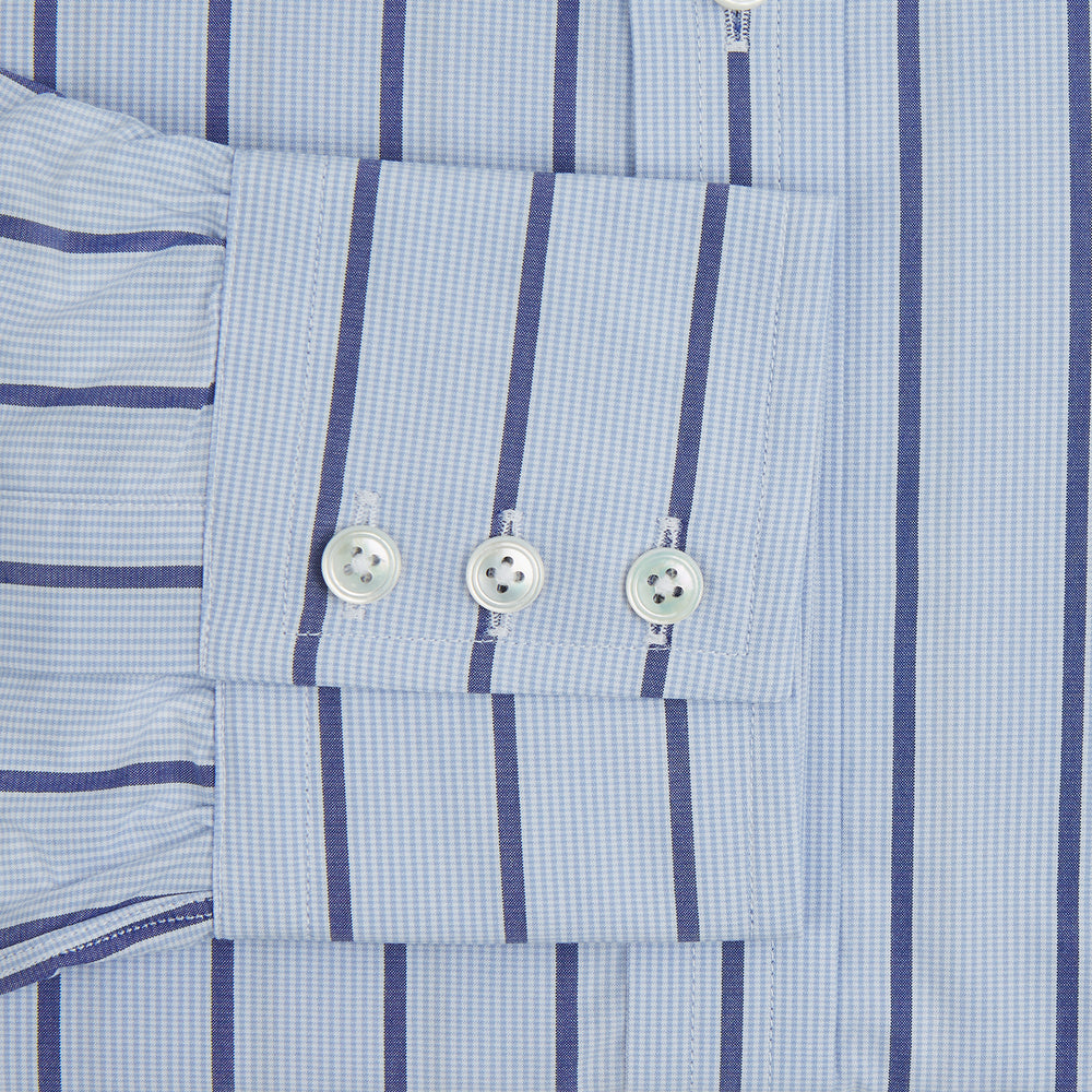 Blue Track Stripe Mayfair Shirt
