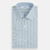 View 4 of product Light Green and Blue Stripe Mayfair Shirt
