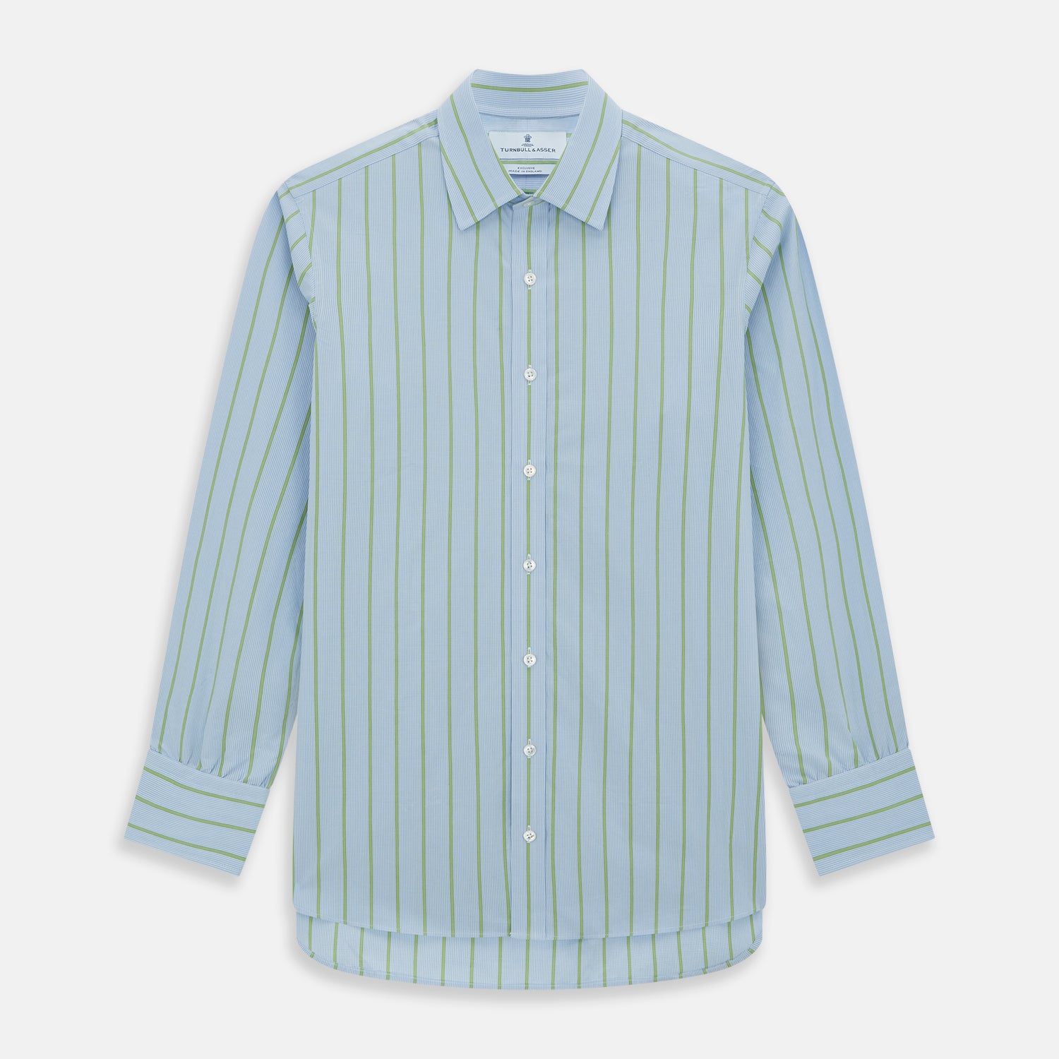 View 1 of product Light Green and Blue Stripe Mayfair Shirt