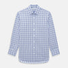 Navy Blue Windowpane Check Mayfair Shirt