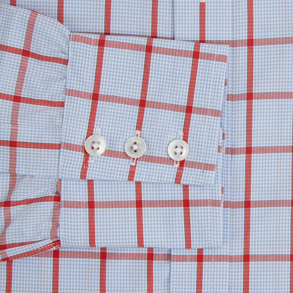 Red Windowpane Check Mayfair Shirt