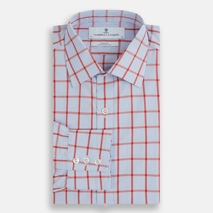 Red Windowpane Check Mayfair Shirt Image 3