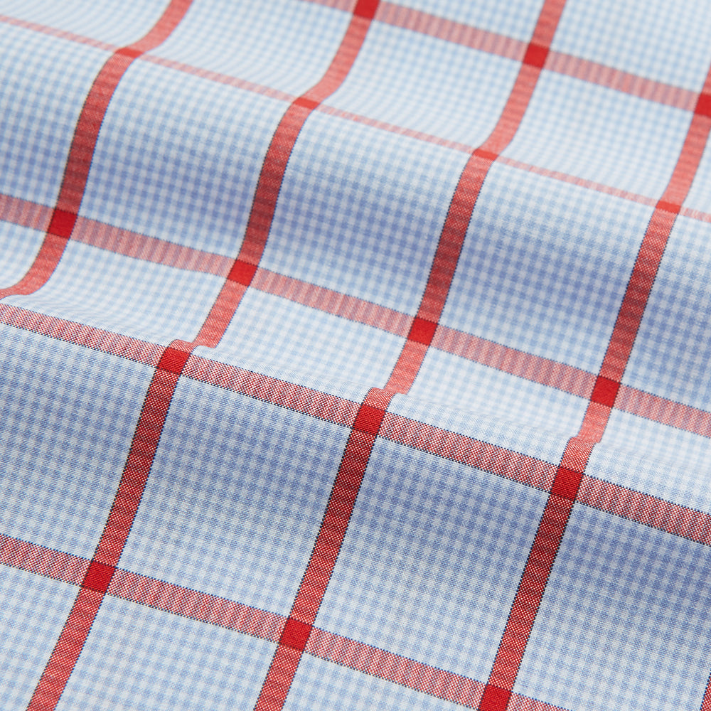 Red Windowpane Check Mayfair Shirt