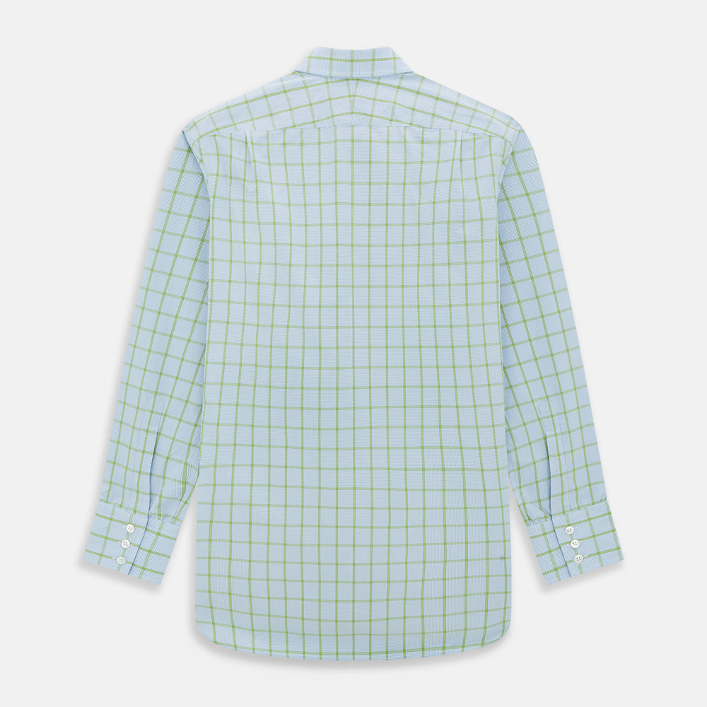 Light Green Windowpane Check Mayfair Shirt