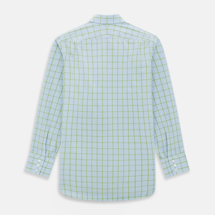 Light Green Windowpane Check Mayfair Shirt Image 7