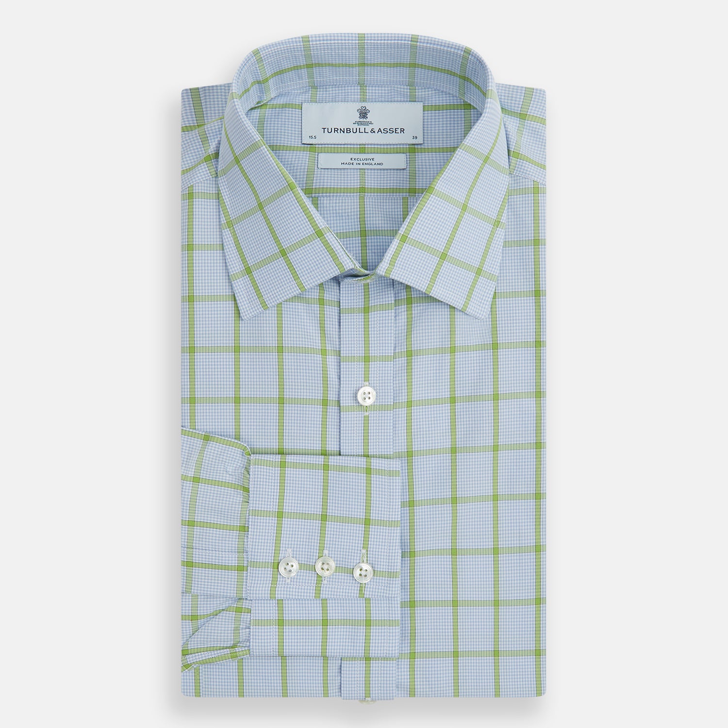 View 5 of product Light Green Windowpane Check Mayfair Shirt