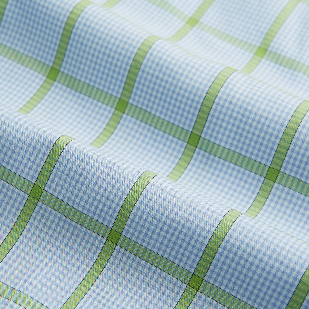 Light Green Windowpane Check Mayfair Shirt