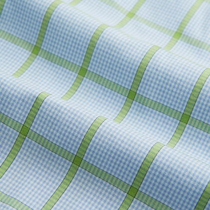 Light Green Windowpane Check Mayfair Shirt Image 5