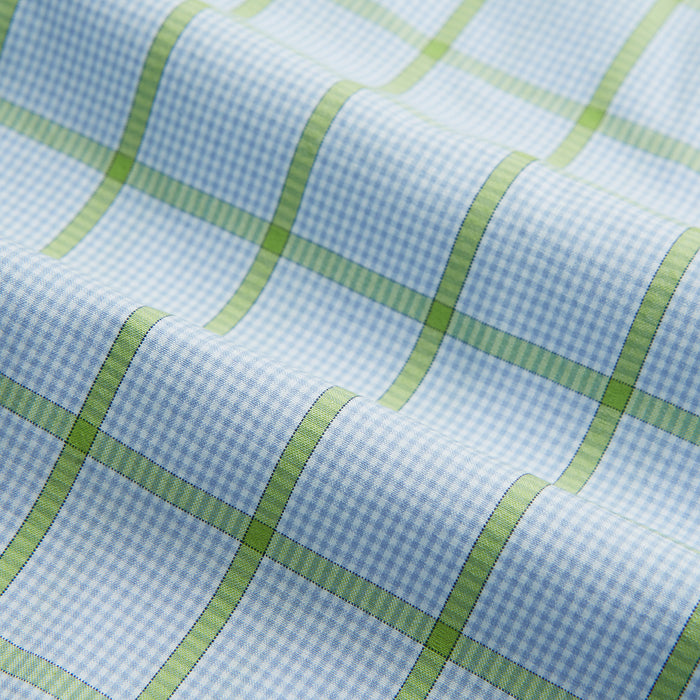 Light Green Windowpane Check Mayfair Shirt Image 5