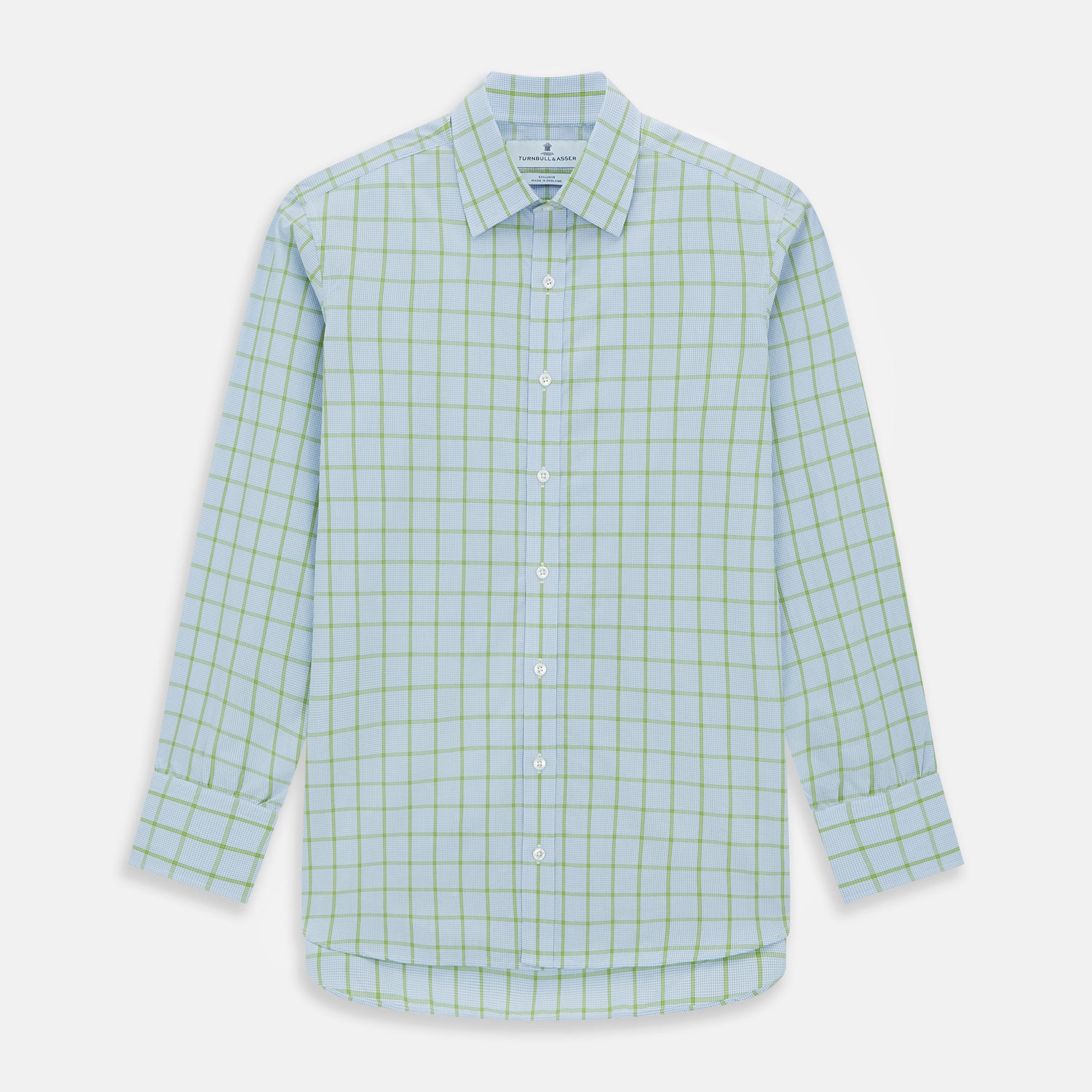 Light Green Windowpane Check Mayfair Shirt