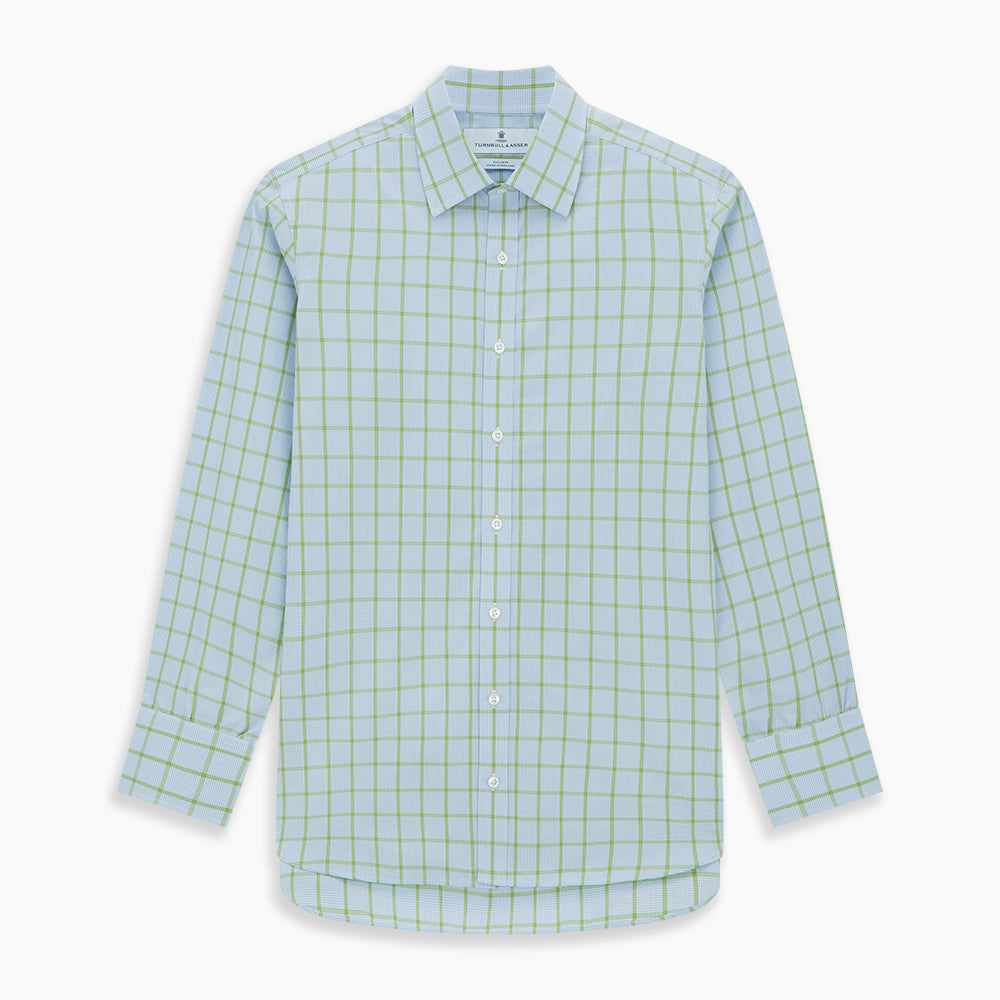 Light Green Windowpane Check Mayfair Shirt