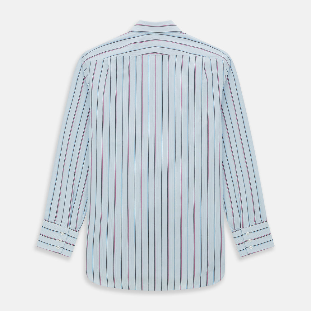 Blue and Pink Shadow Stripe Mayfair Shirt