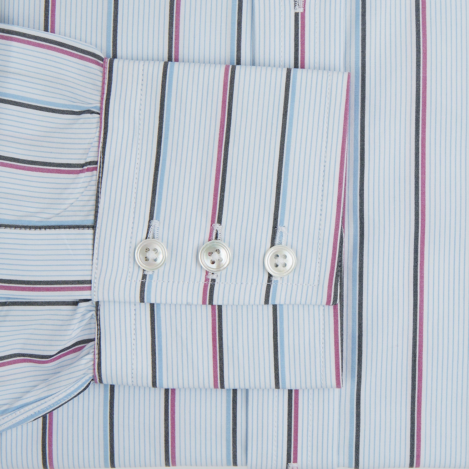 View 3 of product Blue and Pink Shadow Stripe Mayfair Shirt