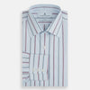 View 4 of product Blue and Pink Shadow Stripe Mayfair Shirt