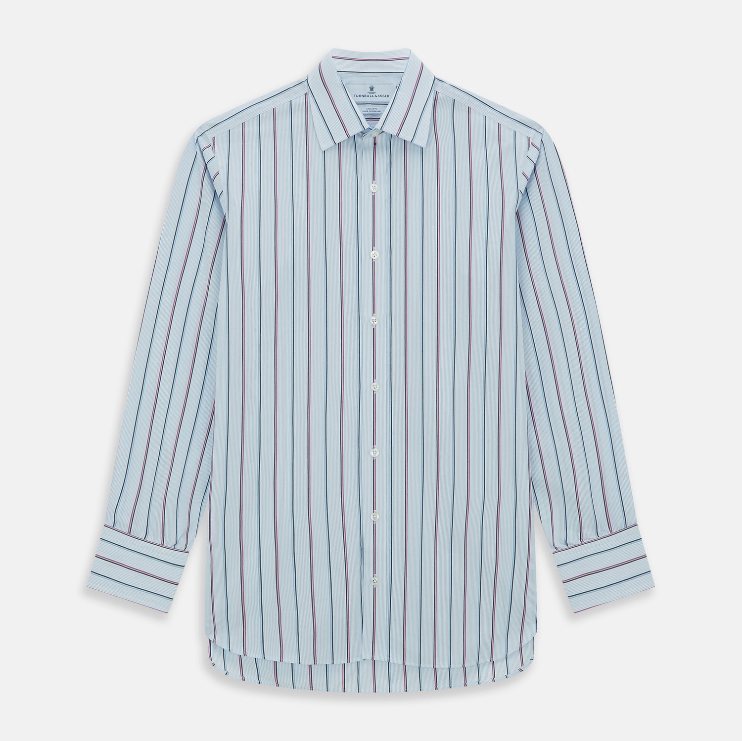 View 1 of product Blue and Pink Shadow Stripe Mayfair Shirt