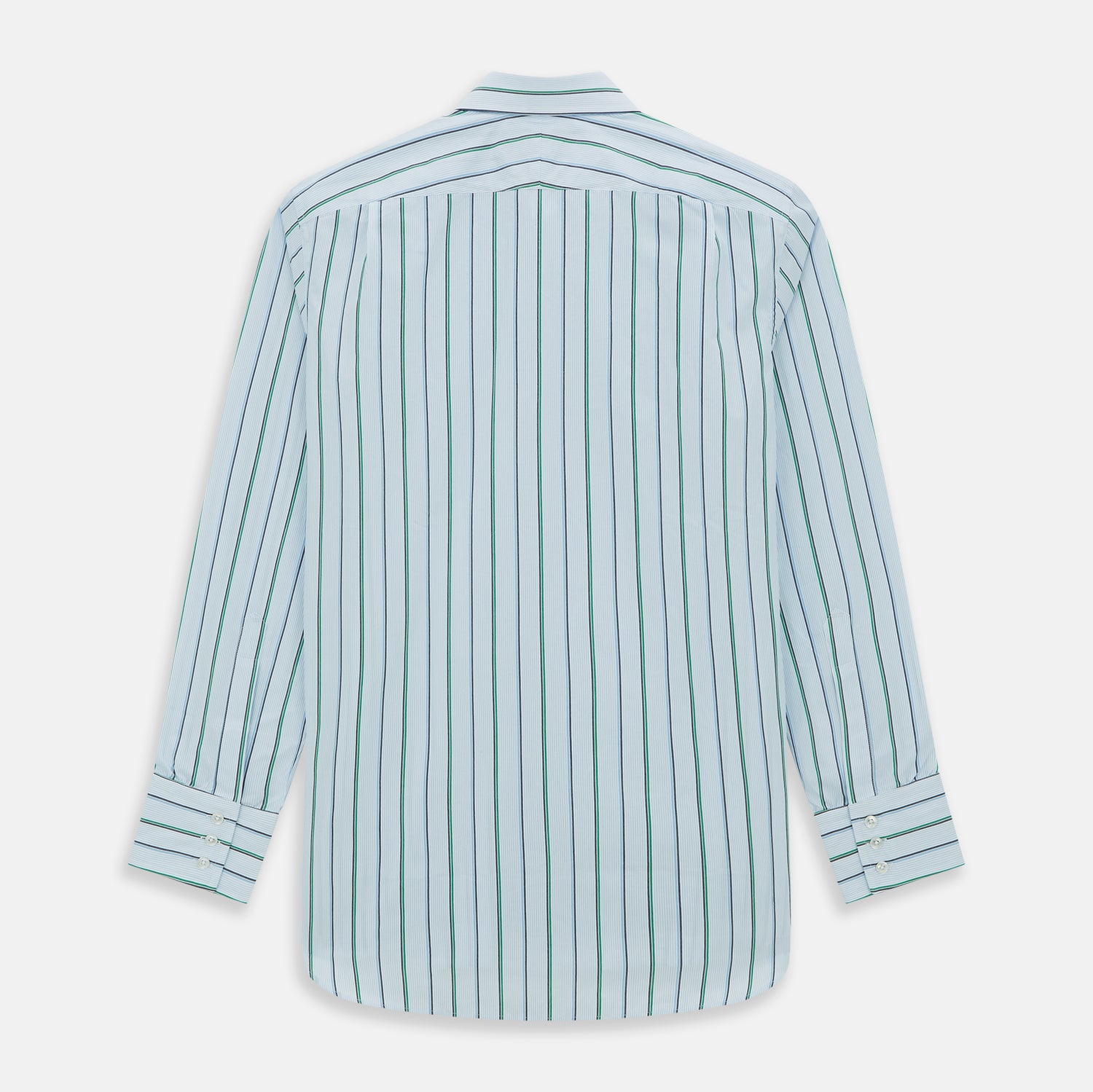 View 6 of product Blue and Green Shadow Stripe Mayfair Shirt