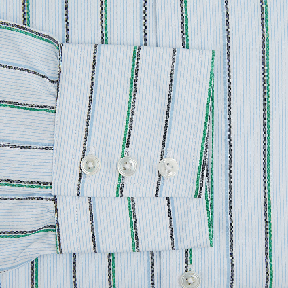 Blue and Green Shadow Stripe Mayfair Shirt – Turnbull & Asser