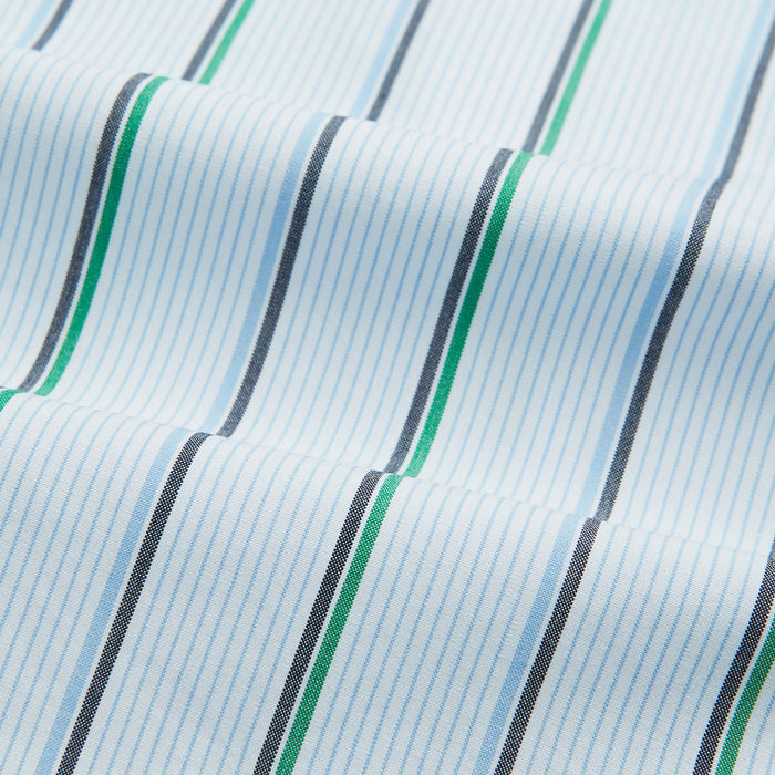 Blue and Green Shadow Stripe Mayfair Shirt Image 4