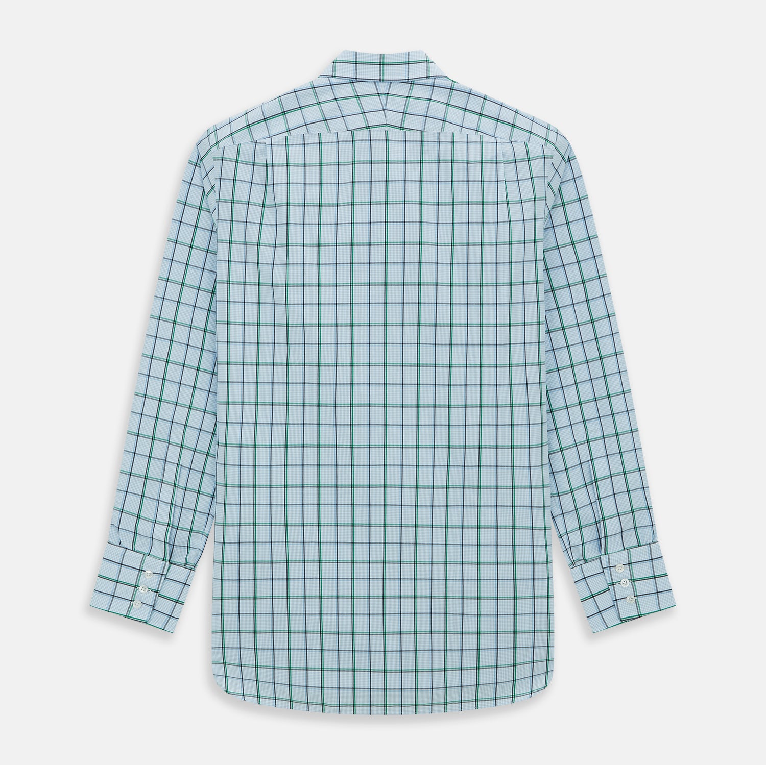 View 6 of product Blue and Green Tattersall Check Mayfair Shirt