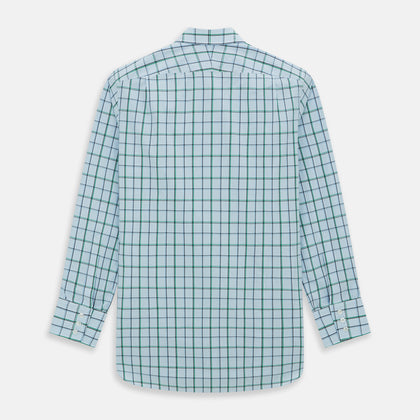 Blue and Green Tattersall Check Mayfair Shirt Image 5