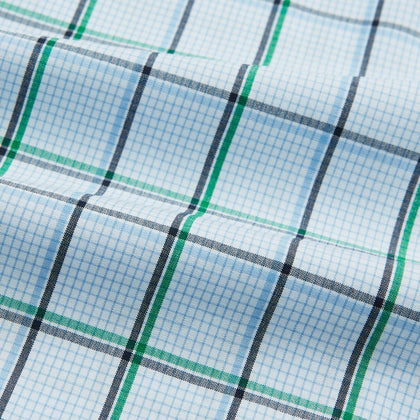 Blue and Green Tattersall Check Pyjama Trousers Image 4