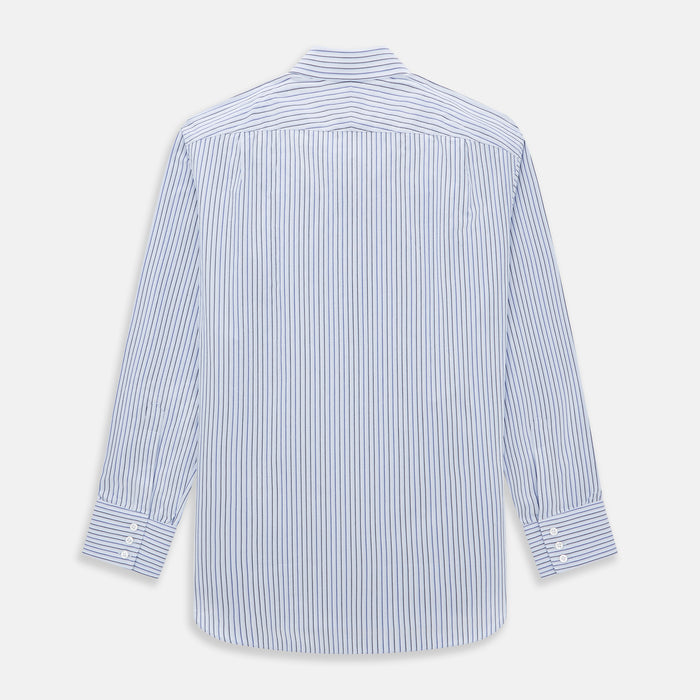 Blue Shadow Pinstripe Mayfair Shirt Image 3