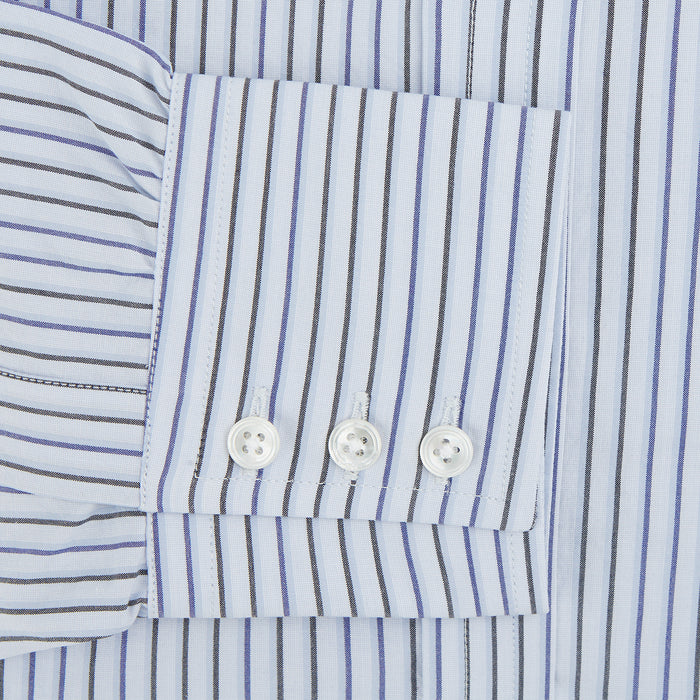 Blue Shadow Pinstripe Mayfair Shirt Image 1