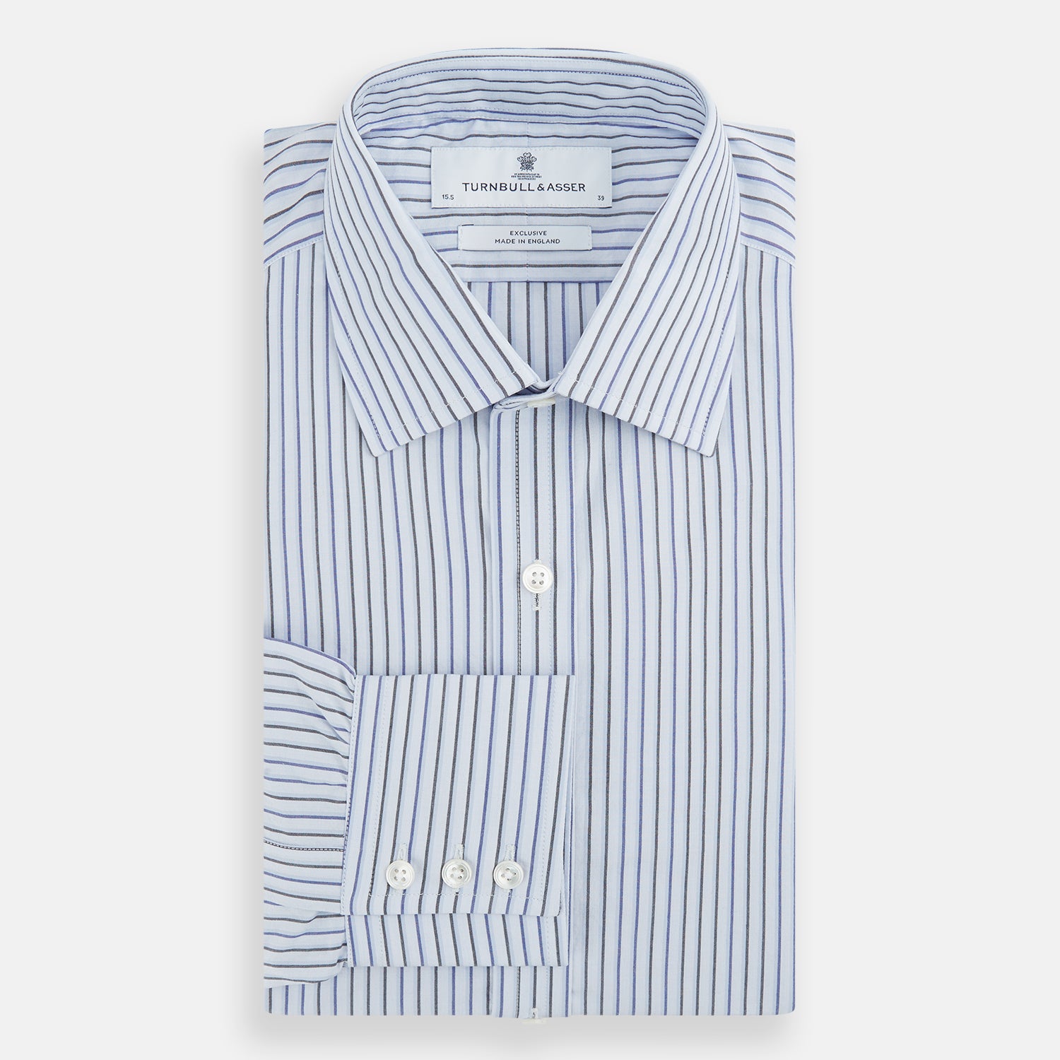View 3 of product Blue Shadow Pinstripe Mayfair Shirt