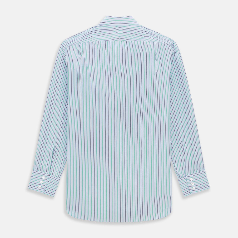 Green and Blue Shadow Pinstripe Mayfair Shirt
