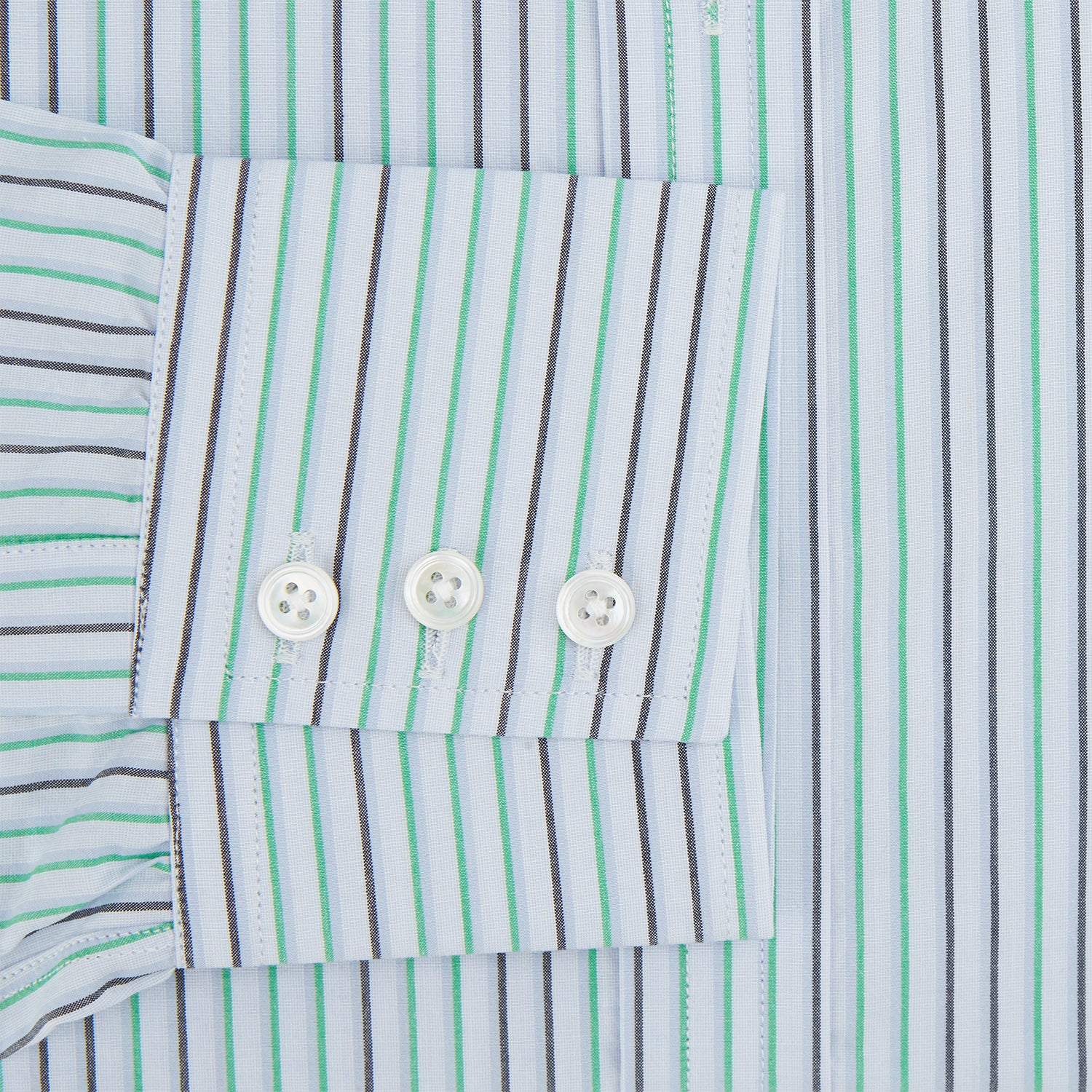 View 3 of product Green and Blue Shadow Pinstripe Mayfair Shirt