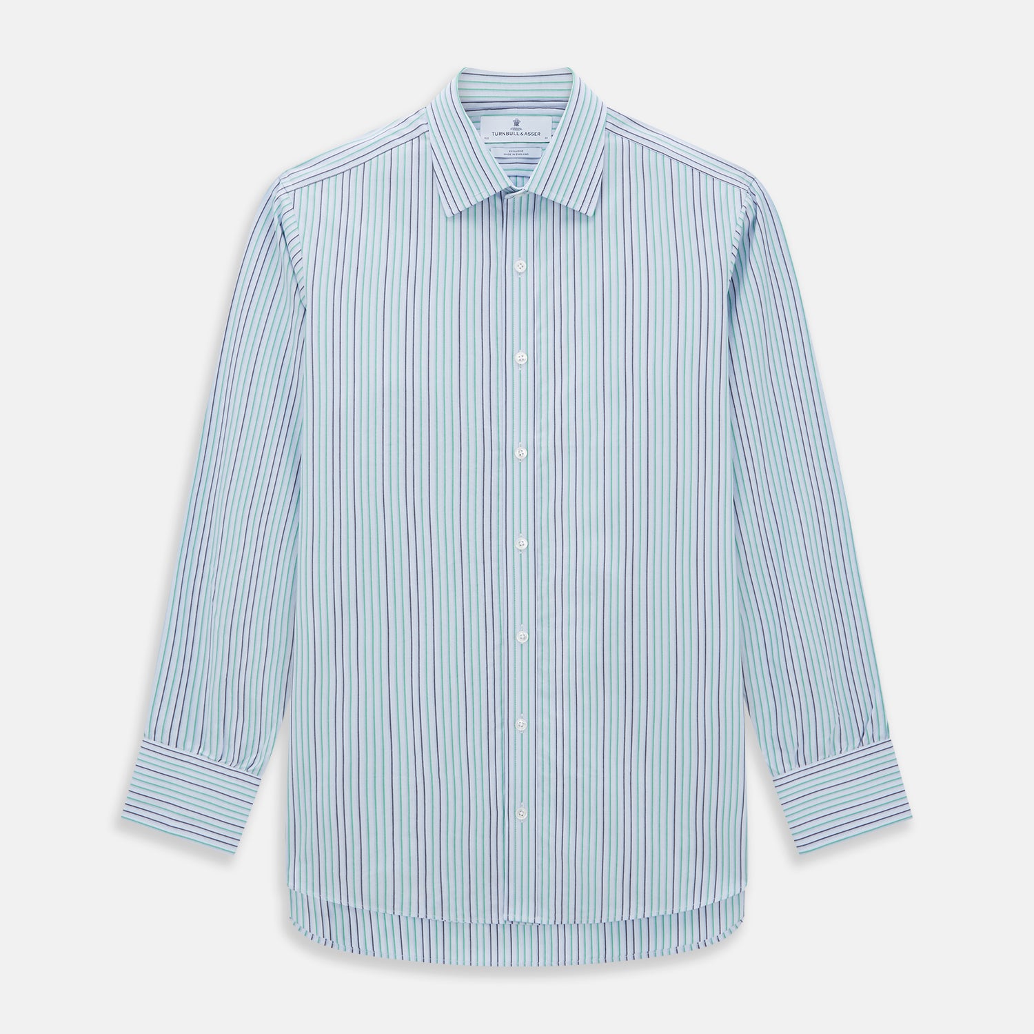 View 1 of product Green and Blue Shadow Pinstripe Mayfair Shirt