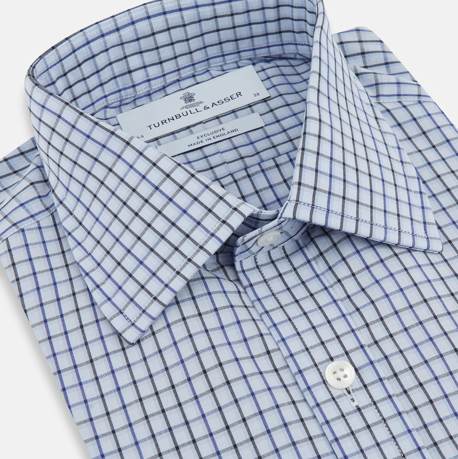 View 2 of product Blue Shadow Check Mayfair Shirt