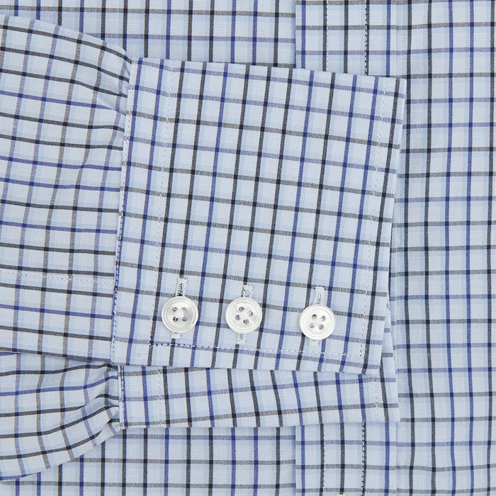 Blue Shadow Check Mayfair Shirt Image 2