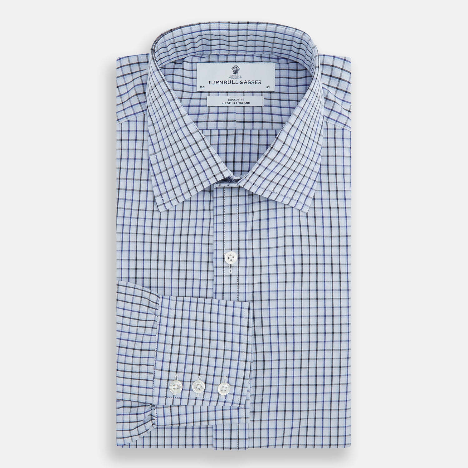 View 4 of product Blue Shadow Check Mayfair Shirt