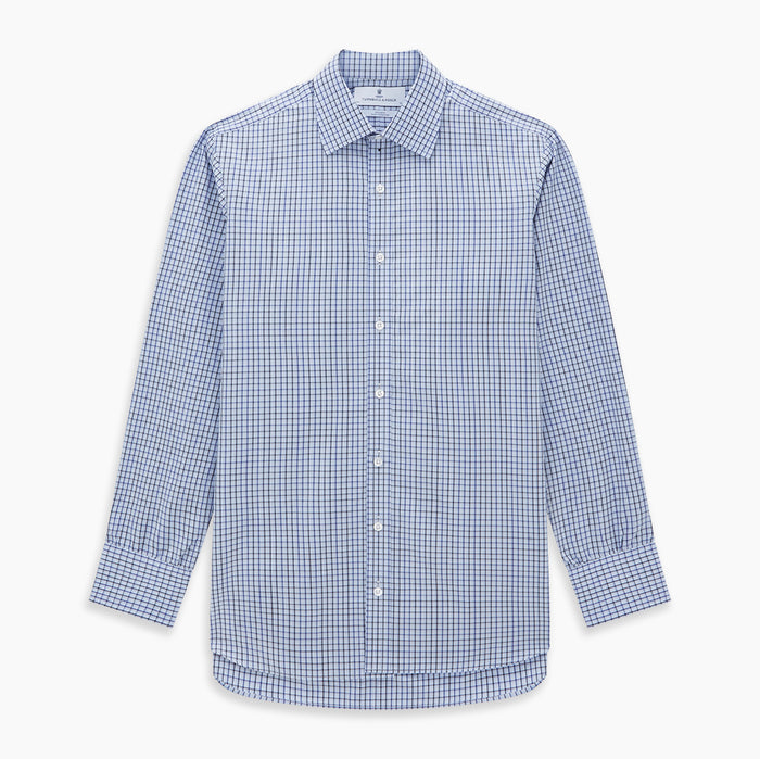 Blue Shadow Check Mayfair Shirt Image 5