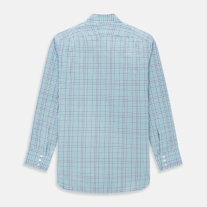 Green and Blue Shadow Check Mayfair Shirt Image 4