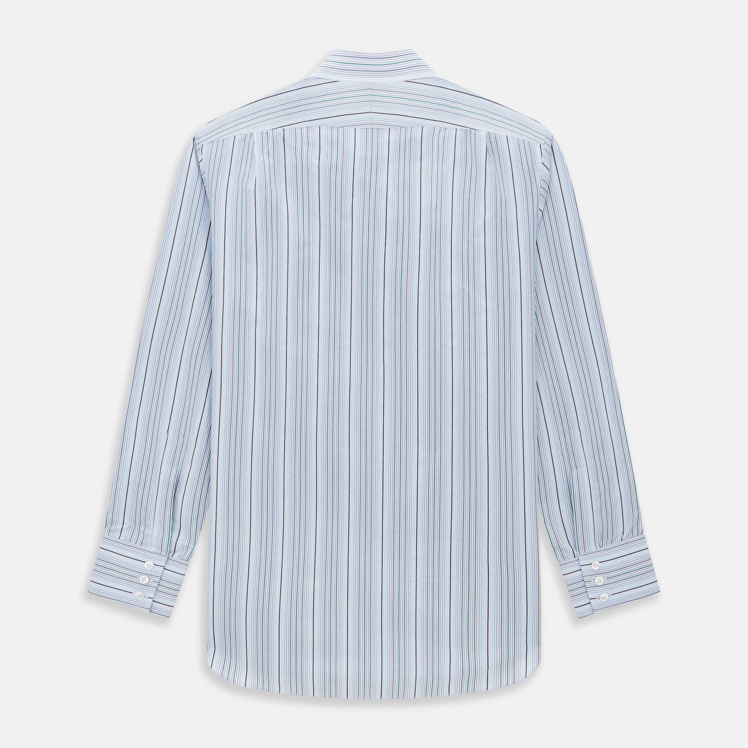 View 5 of product Blue and Green Multi Track Stripe Mayfair Shirt