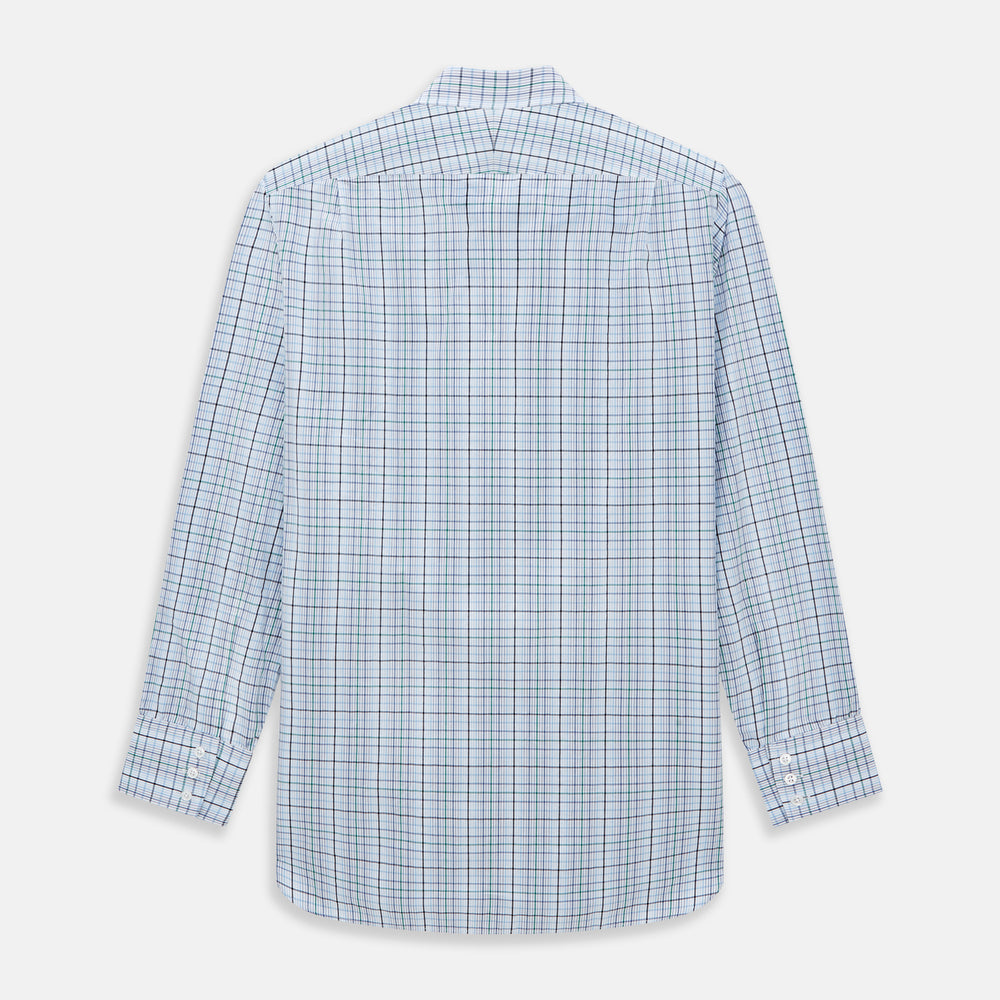 Blue and Green Multi Check Mayfair Shirt