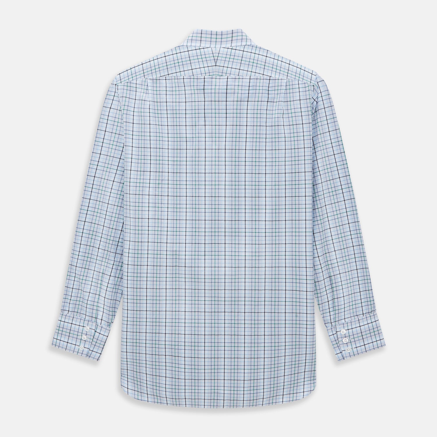 View 5 of product Blue and Green Multi Check Mayfair Shirt