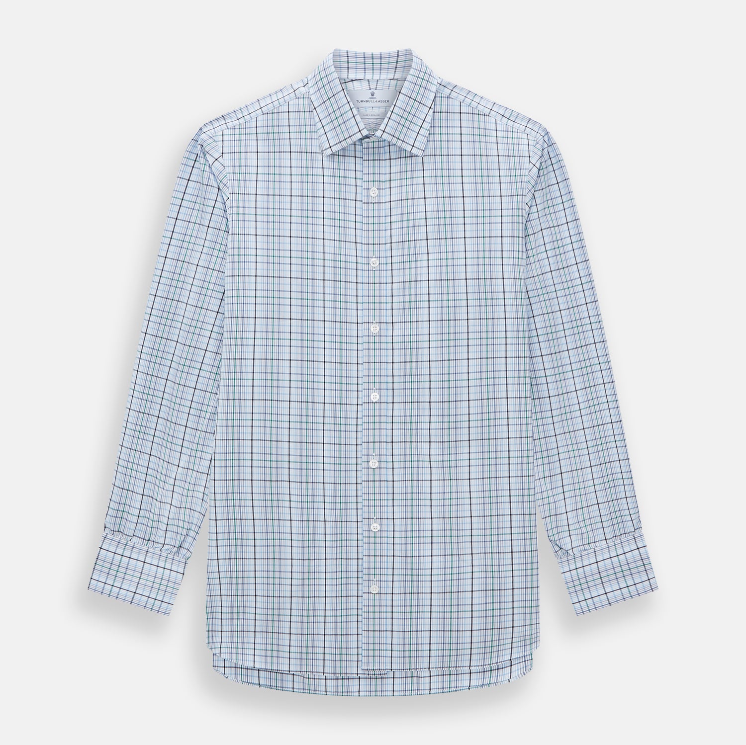 View 1 of product Blue and Green Multi Check Mayfair Shirt