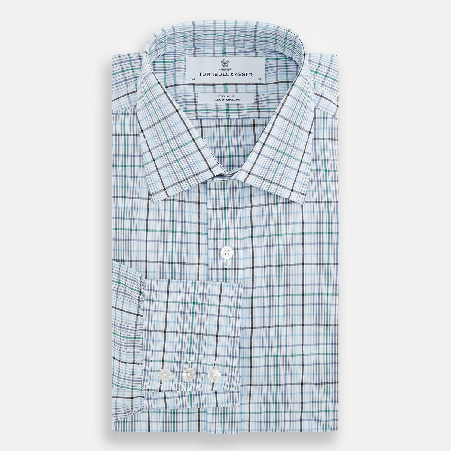 Blue and Green Multi Check Mayfair Shirt