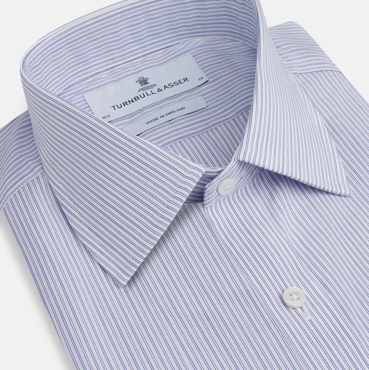 View 2 of product Light Blue Track Stripe Mayfair Shirt