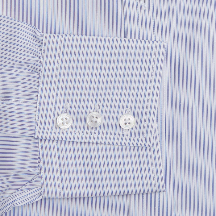 Light Blue Track Stripe Mayfair Shirt Image 2