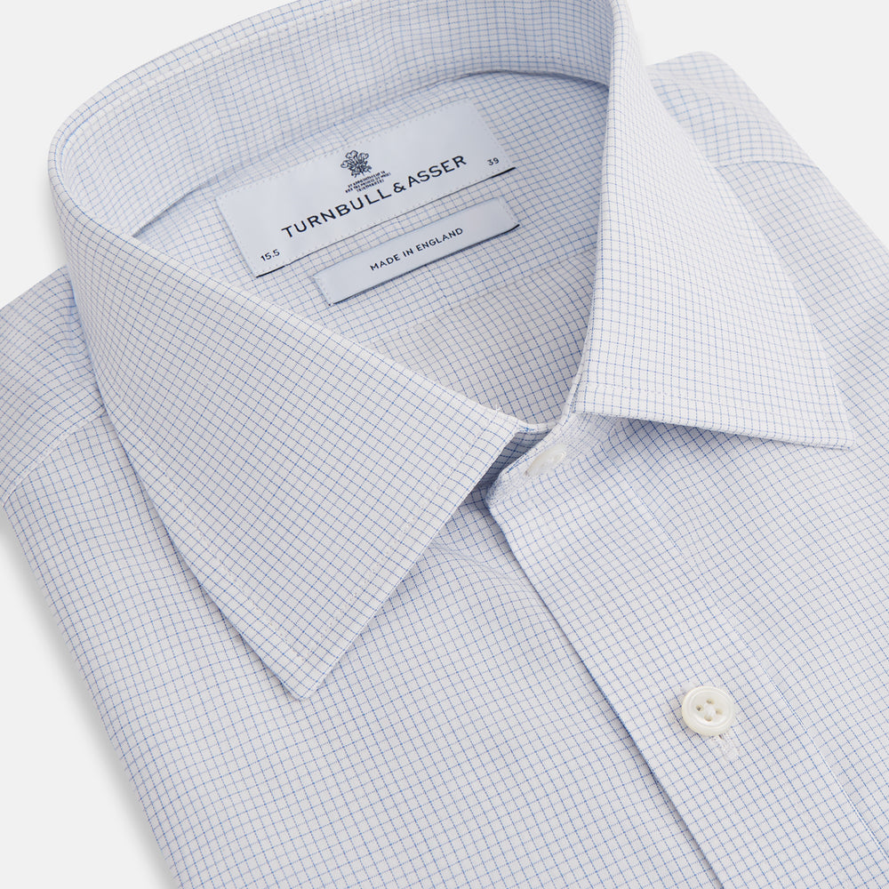 Blue Fine Graph Check Mayfair Shirt