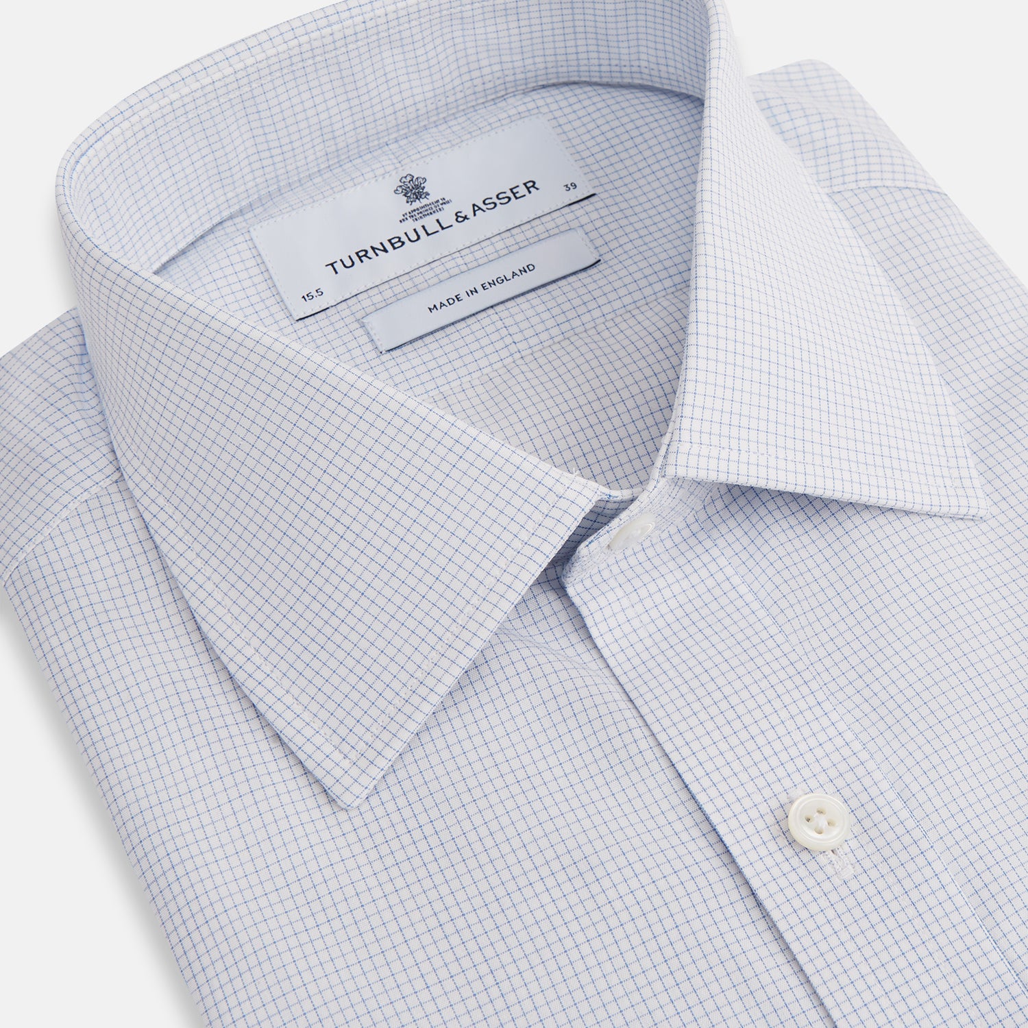 View 2 of product Blue Fine Graph Check Mayfair Shirt